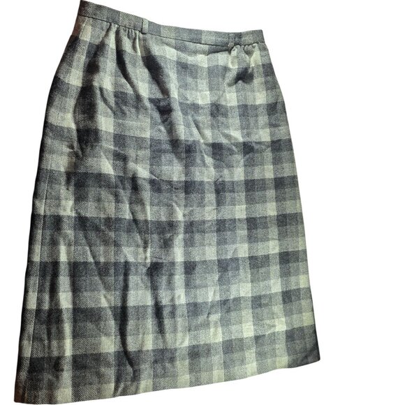Vtg Country Suburbans Plaid Wool Skirt Size 14 light academia secretary - Picture 1 of 7